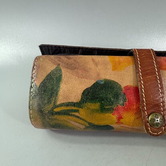 Rare Patricia Nash Leather Roll-Over Closre Cosmetic Organizer - Picture 2 of 14